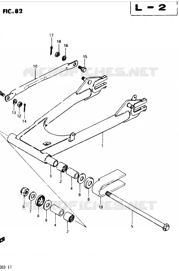 SWINGARM Suzuki MOTO 250 GSX 1982  GSX250EZ(Z/D)