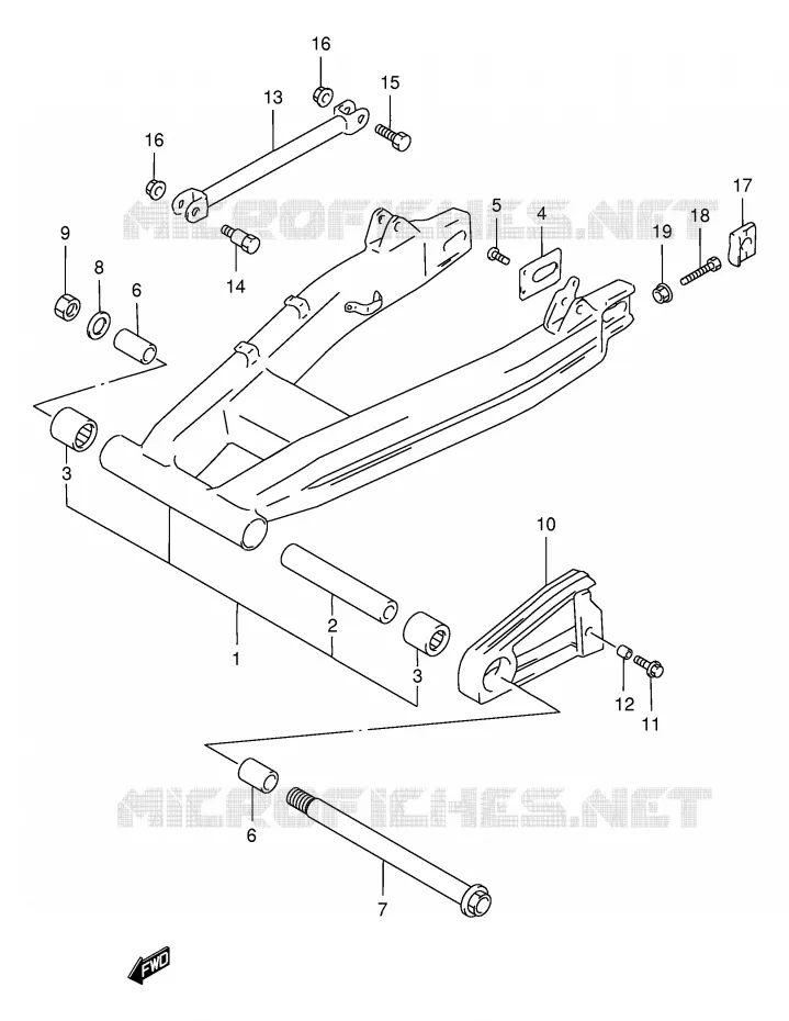SWINGARM Suzuki MOTO 400 GSX 1997  GSX400V(E30)