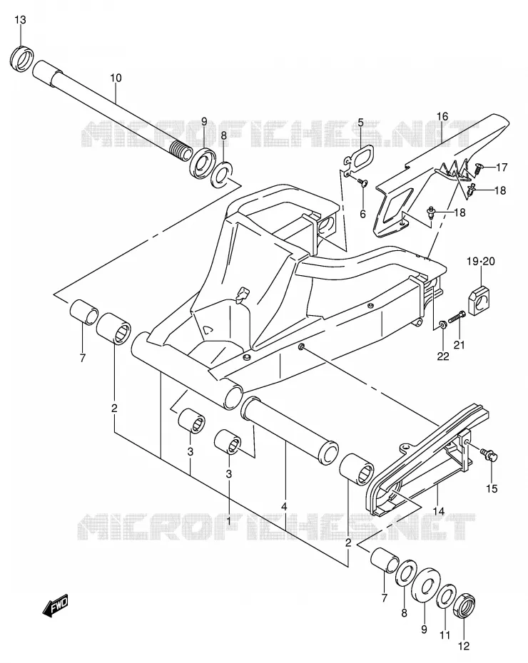 SWINGARM Suzuki MOTO 600 GSX-R 2005  GSX-R600U3K5(E2)