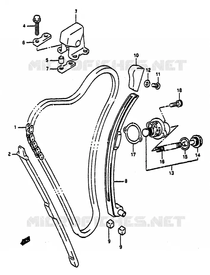 TIMING Suzuki MOTO 1100 GSX-R 1992  GSX-R1100 N (M/N)