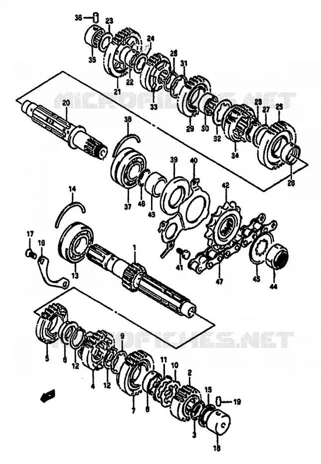 TRANSMISSION Suzuki MOTO 1100 GSX-R 1992  GSX-R1100 N (M/N)