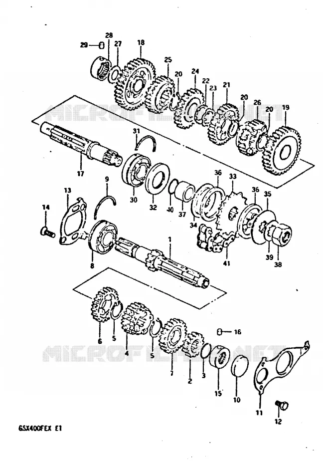TRANSMISSION Suzuki MOTO 400 GSX 1981  GSX400FEX