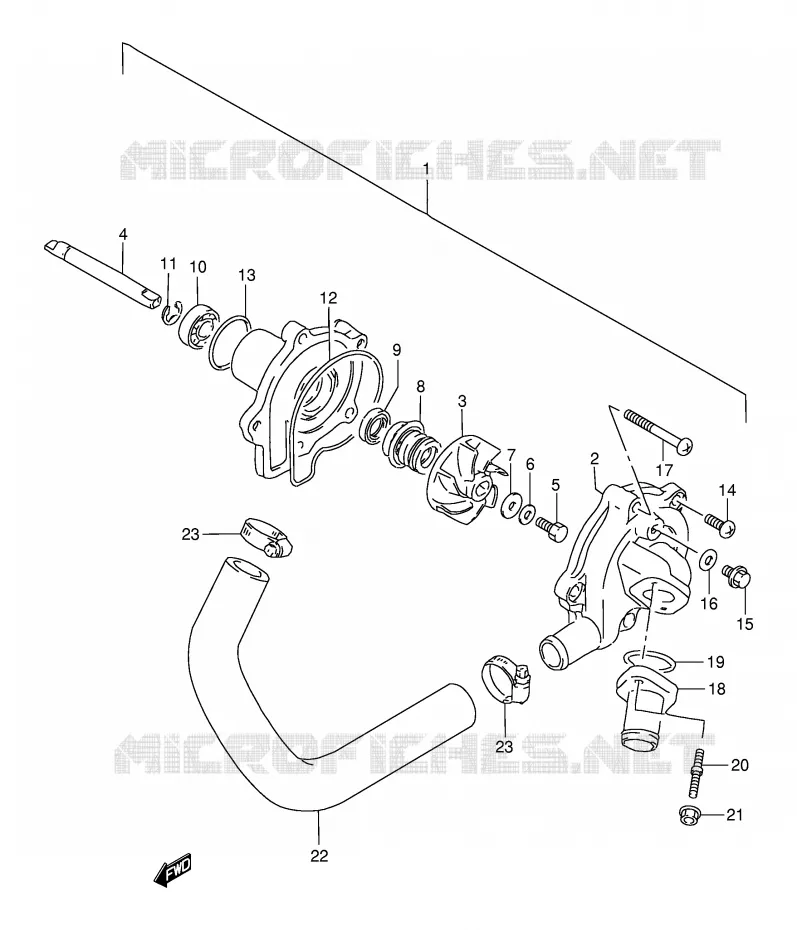 WATERPOMP Suzuki MOTO 250 GSX 1994  GSX250FR(E24)