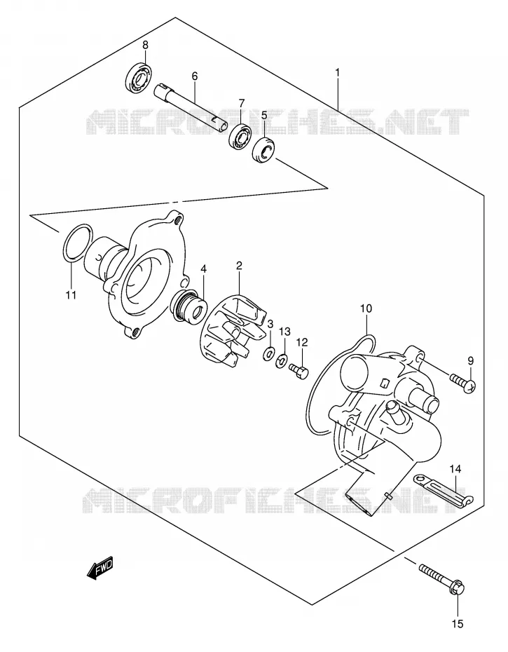 WATERPOMP Suzuki MOTO 600 GSX-R 2003  GSX-R600K3(E2)