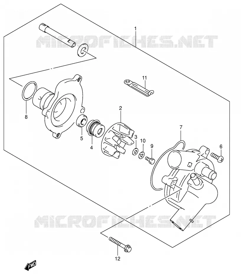 WATERPOMP Suzuki MOTO 600 GSX-R 2004  GSX-R600U2K4(E2)