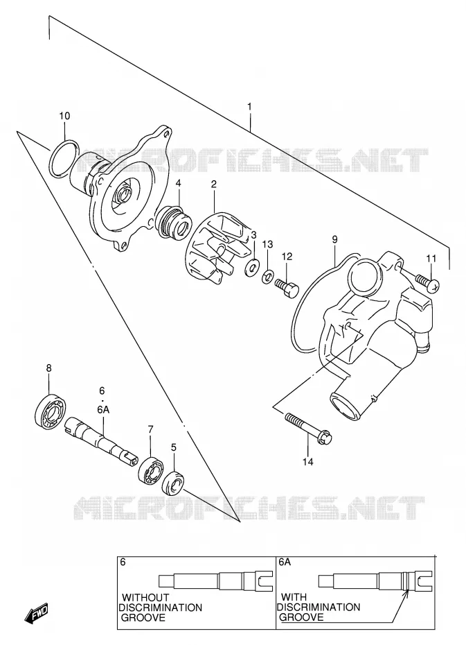 WATERPOMP Suzuki MOTO 750 GSX-R 1997  GSX-R750V(E2)
