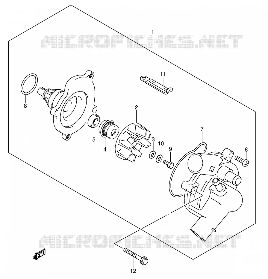 WATERPOMP Suzuki MOTO 750 GSX-R 2005  GSX-R750K5(E2)