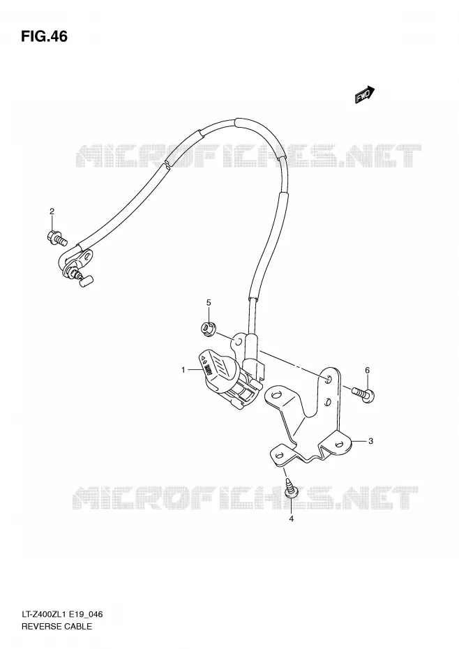 ACHTERUIT CABLE (LT-Z400L1 E19) Suzuki QUAD 400 QUADSPORT 2011  LT-Z400ZL1(E19)