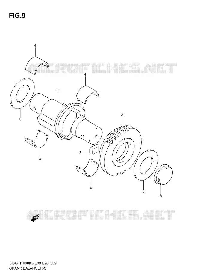 CRANK BALANCER Suzuki MOTO 1000 GSX-R 2005  GSX-R1000K5 (E3)