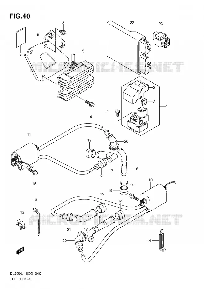 ELEKTRISCH (DL650AL1 E24) Suzuki MOTO 650 V-STROM 2011  DL650AUEL1(E2)
