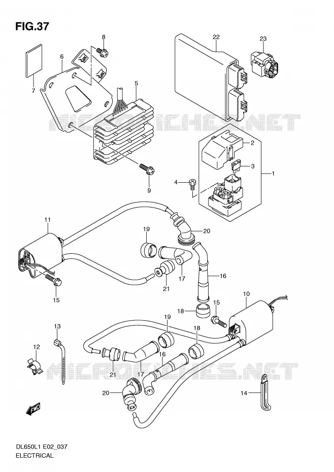 ELEKTRISCH (DL650L1 E24) Suzuki MOTO 650 V-STROM 2011  DL650L1(E2)