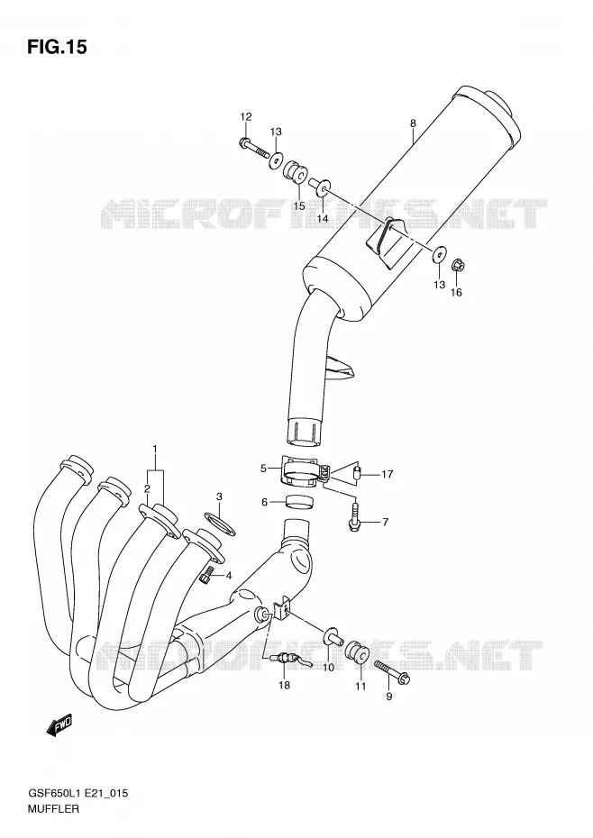 GELUIDDEMPER Suzuki MOTO 650 BANDIT 2011  GSF650SAL1(E21)