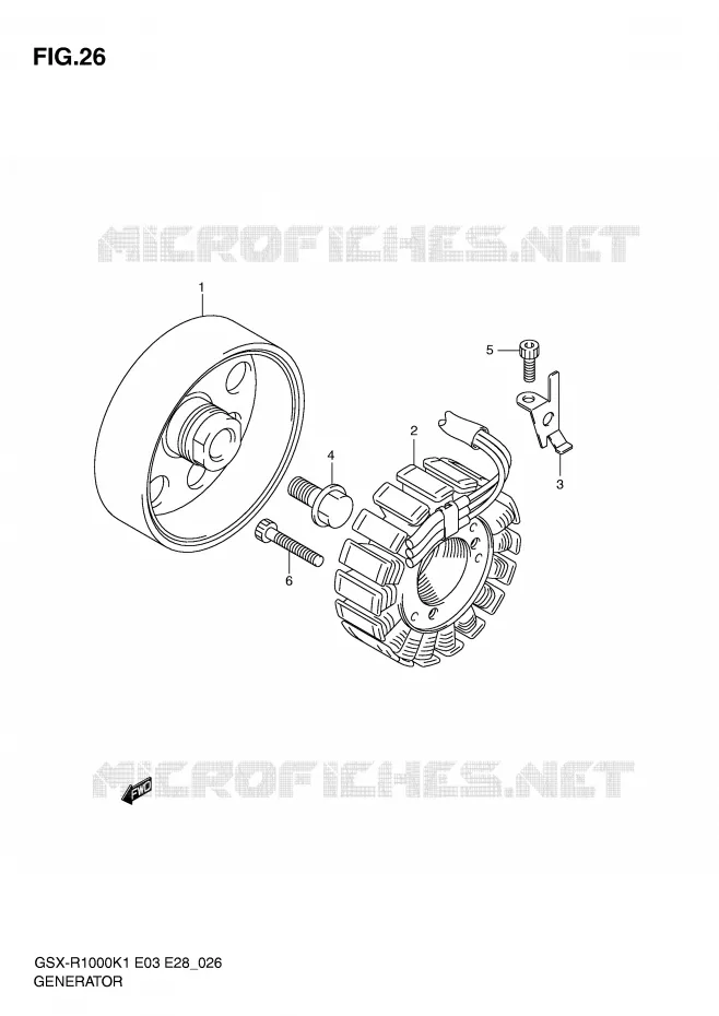 ALTERNATOR Suzuki MOTO 1000 GSX-R 2001  GSX-R1000 K1 (E03,E28,E33)