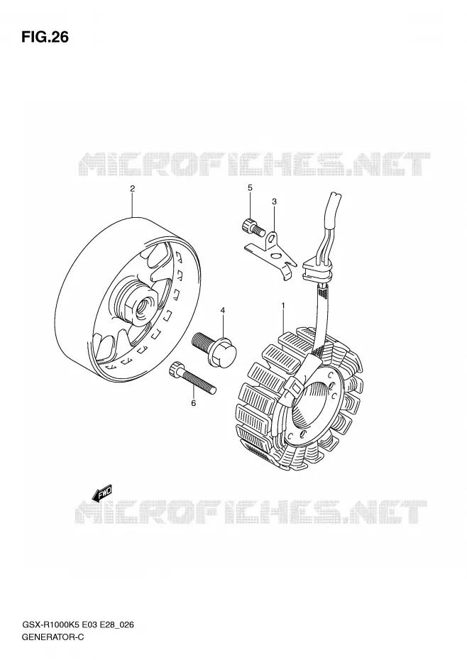 ALTERNATOR Suzuki MOTO 1000 GSX-R 2006  GSX-R1000 K6 (E03)