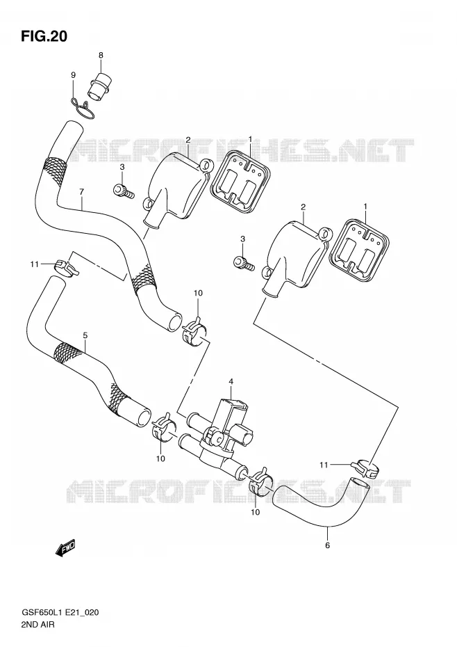 ANTI VERVUILINGS SYSTEM Suzuki MOTO 650 BANDIT 2011  GSF650SAL1(E21)