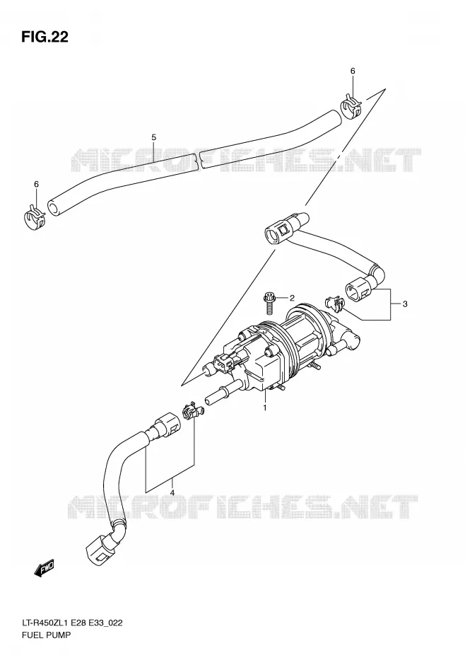 BENZINE POMP (LT-R450L1 E28) Suzuki QUAD 450 QUADRACER 2011  LT-R450L1(E28/E33)