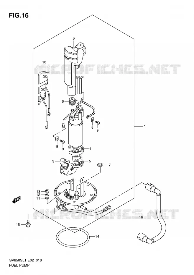 BENZINE POMP Suzuki MOTO 650 SV 2011  SV650SL1(E2)