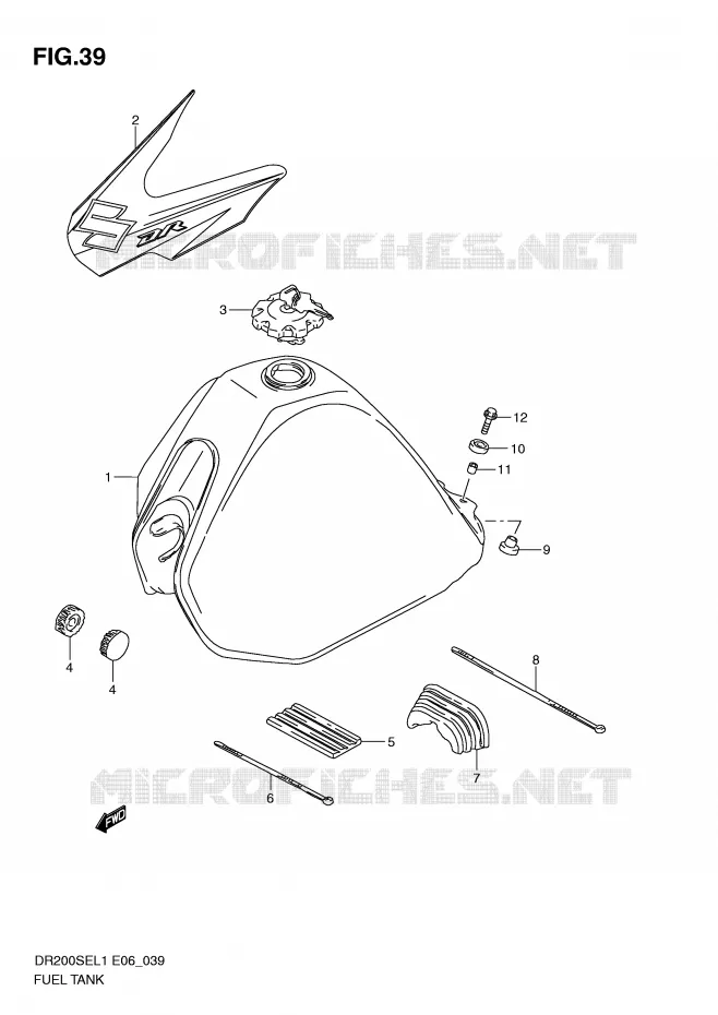BENZINETANK Suzuki MOTO 200 DR 2011  DR200SEL1(E6)