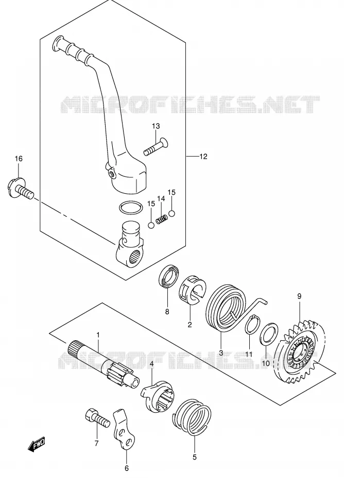 KICKSTARTER Suzuki MOTO 125 RM 2001  RM125K1(E2)