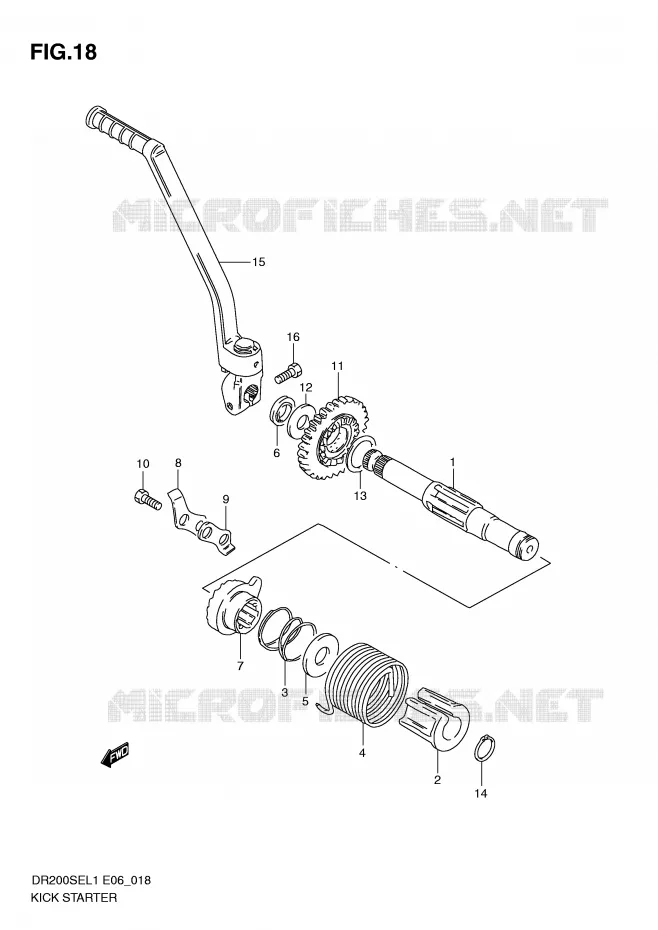 KICKSTARTER Suzuki MOTO 200 DR 2011  DR200SEL1(E6)