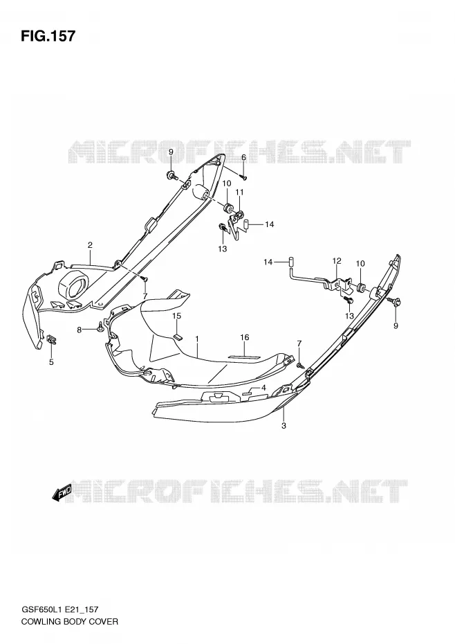 KUIP (GSF650SAL1 E21) Suzuki MOTO 650 BANDIT 2011  GSF650SL1(E21)