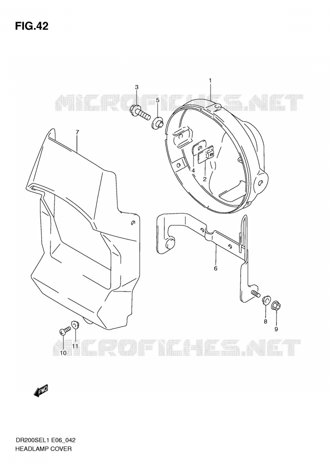 KUIPJE Suzuki MOTO 200 DR 2011  DR200SEL1(E6)