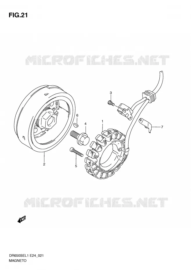 ONTSTEKING Suzuki MOTO 650 DR 2011  DR650SE L1(E24)
