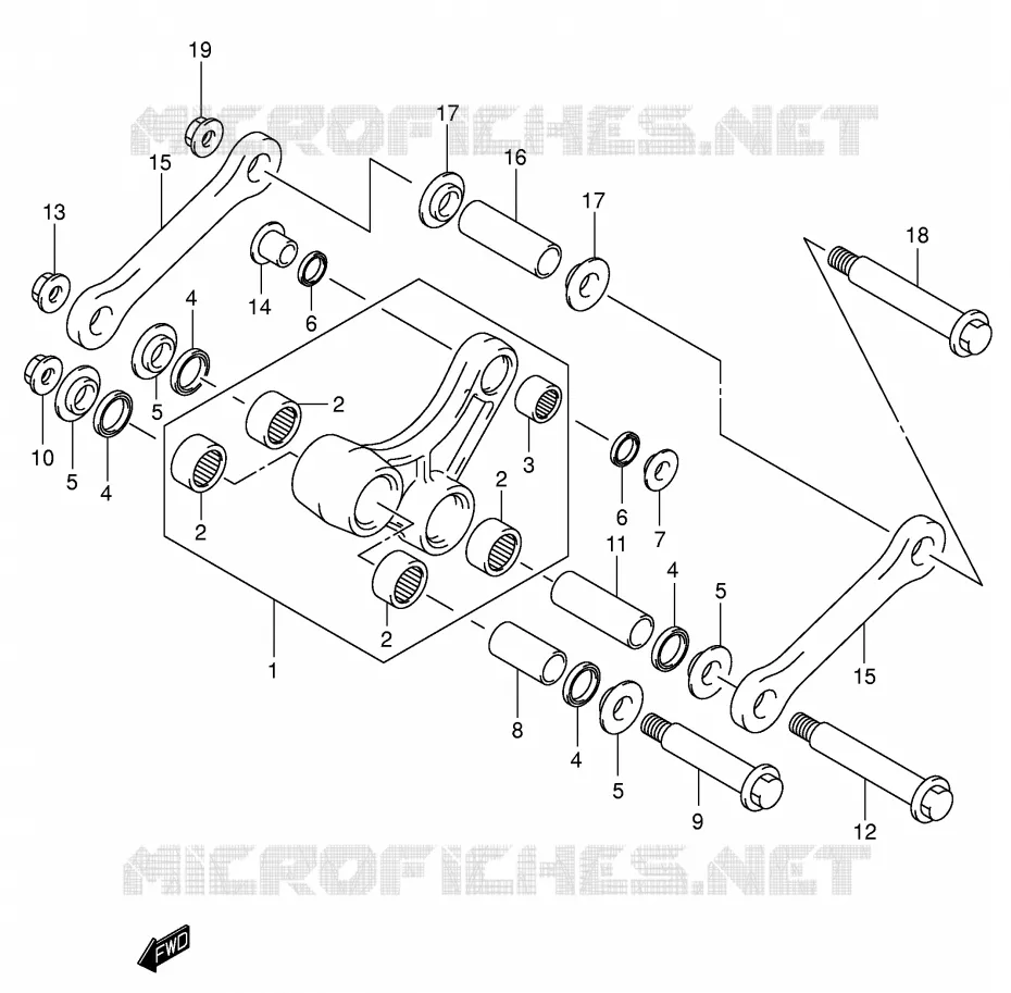 SCHOKBREKER AANEENSCHAKELING (MODELE K1) Suzuki MOTO 125 RM 2002  RM125 K2 (E02,E04,E24)