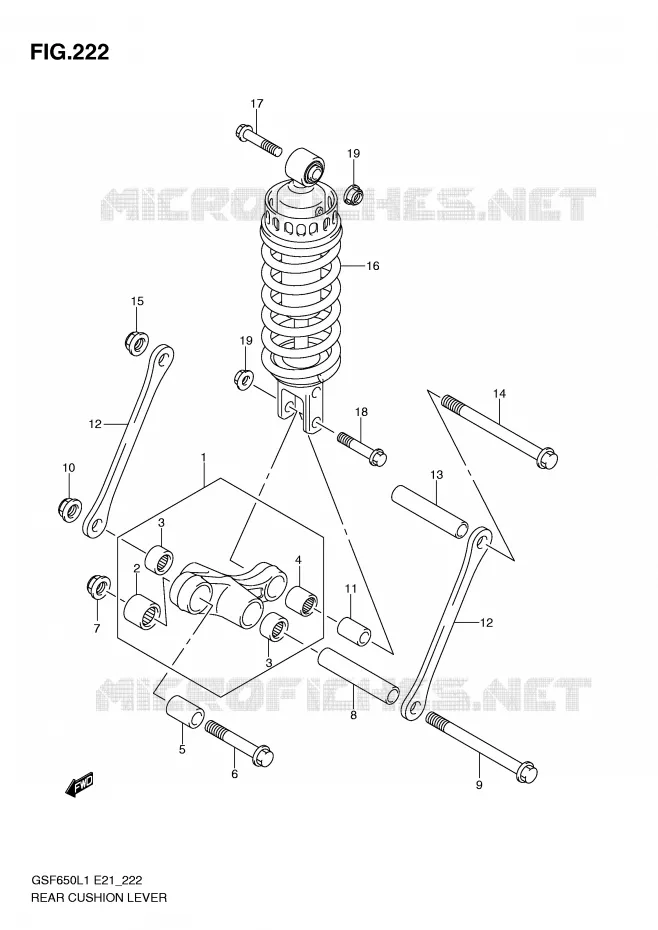 SCHOKBREKER AANEENSCHAKELING Suzuki MOTO 650 BANDIT 2011  GSF650AL1(E21)