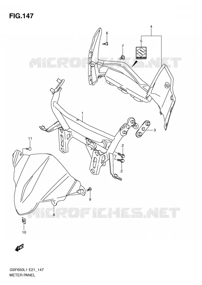 SNELHEIDSMETER PANEL (GSF650SL1 E21) Suzuki MOTO 650 BANDIT 2011  GSF650SL1(E21)