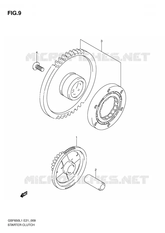 STARTMOTOR CLUTCH Suzuki MOTO 650 BANDIT 2011  GSF650SL1(E21)