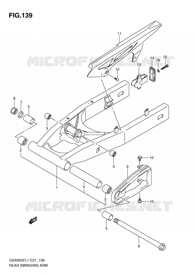 SWINGARM Suzuki MOTO 650 GSX-F 2011  GSX650FL1(E21)