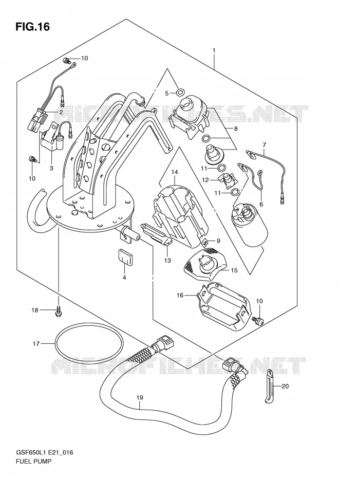 BENZINE POMP Suzuki MOTO 650 BANDIT 2011  GSF650SAL1(E21)