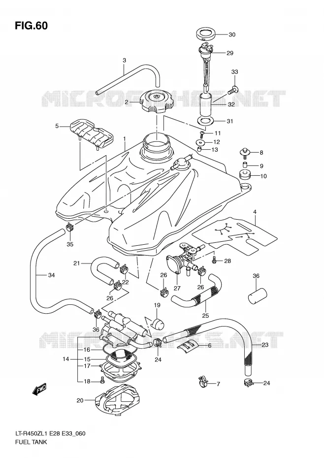 BENZINETANK (LT-R450L1 E33) Suzuki QUAD 450 QUADRACER 2011  LT-R450L1(E28/E33)