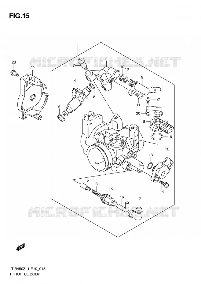BRANDSTOFINJECTIE ASSY Suzuki QUAD 450 QUADRACER 2011  LT-R450ZL1(E19)