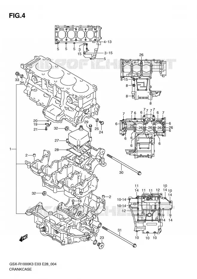 CASING Suzuki MOTO 1000 GSX-R 2004  GSX-R1000K4(E3/E28)