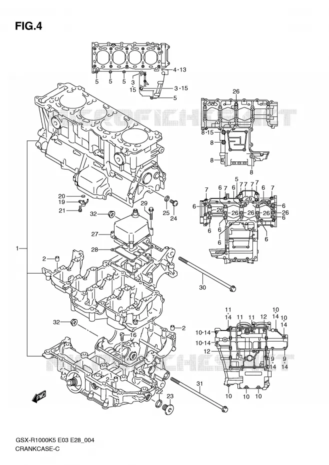 CASING Suzuki MOTO 1000 GSX-R 2005  GSX-R1000 K5 (E28)