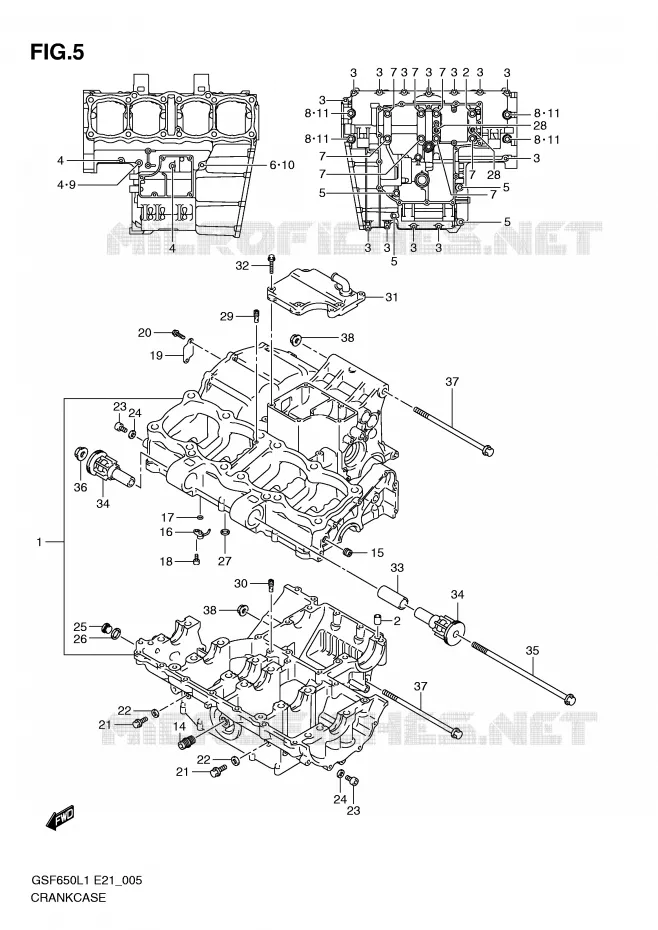 CASING Suzuki MOTO 650 BANDIT 2011  GSF650SL1(E21)