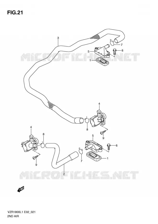 FUEL EVAP SYSTEM Suzuki MOTO 1800 INTRUDER 2011  VZR1800L1(E2)