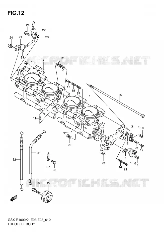 GASKLEPHUIS (GSX-R1000K1) Suzuki MOTO 1000 GSX-R 2001  GSX-R1000K1(E3/E28)