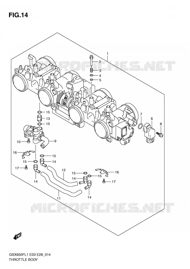 GASKLEPHUIS (GSX650FL1 E33) Suzuki MOTO 650 GSX-F 2011  GSX650FAL1(E3/E28)