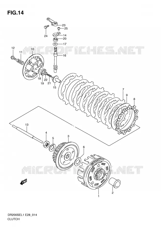 KOPPELING Suzuki MOTO 200 DR 2011  DR200SEL1(E28)
