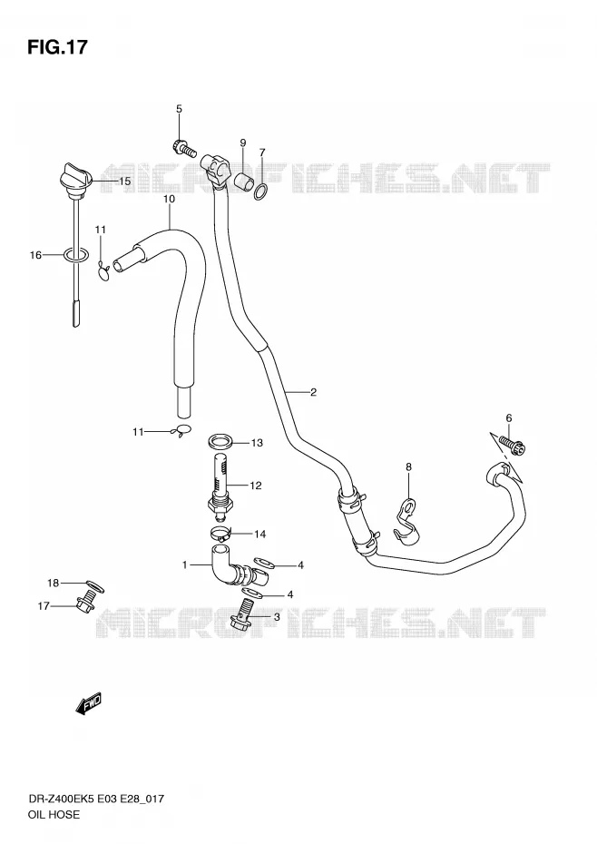 OLIE SLANG Suzuki MOTO 400 DR-Z 2006  DR-Z400EK6(E3/E28)