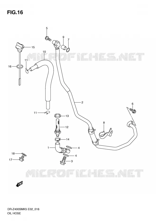 OLIE SLANG Suzuki MOTO 400 DR-Z 2006  DR-Z400SMK6(E2)