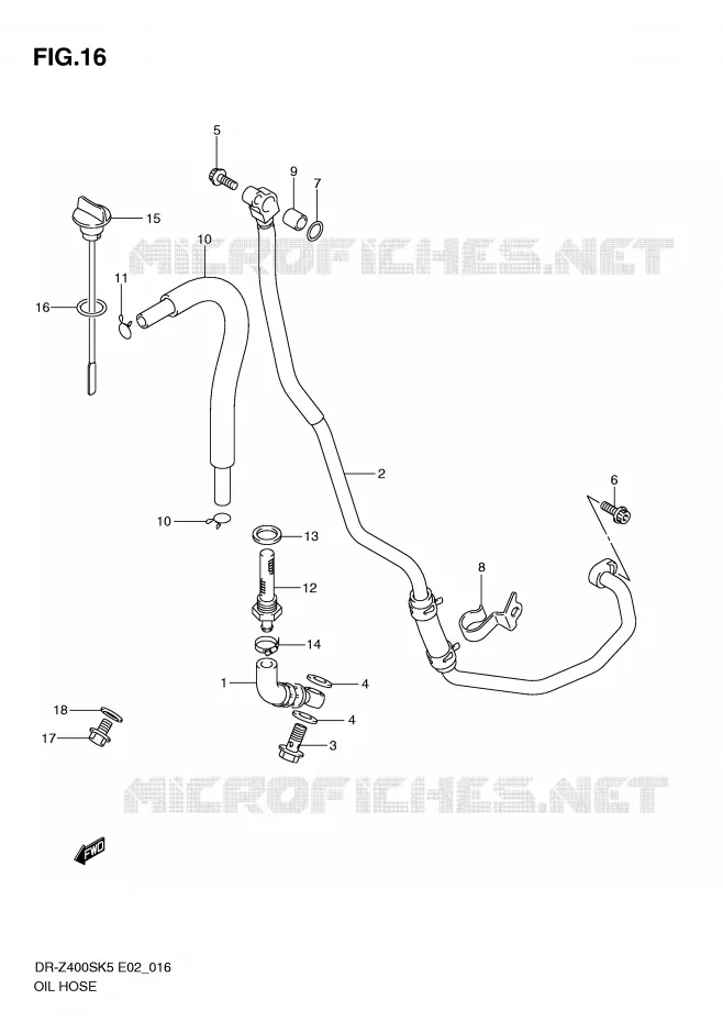 OLIE SLANG Suzuki MOTO 400 DR-Z 2009  DR-Z400SK9(E2)