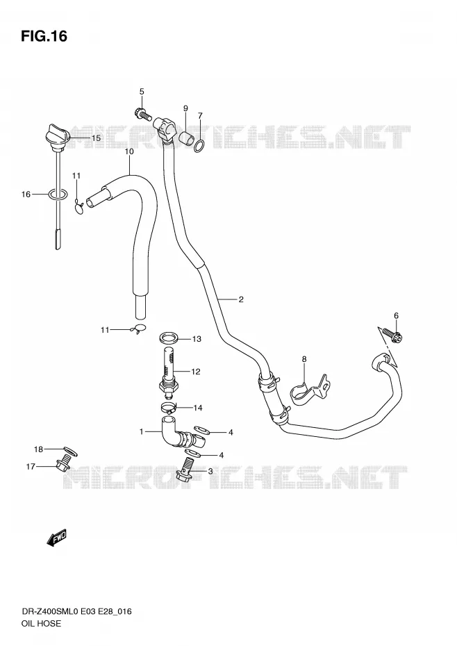 OLIE SLANG Suzuki MOTO 400 DR-Z 2010  DR-Z400SML0(E3/E28)