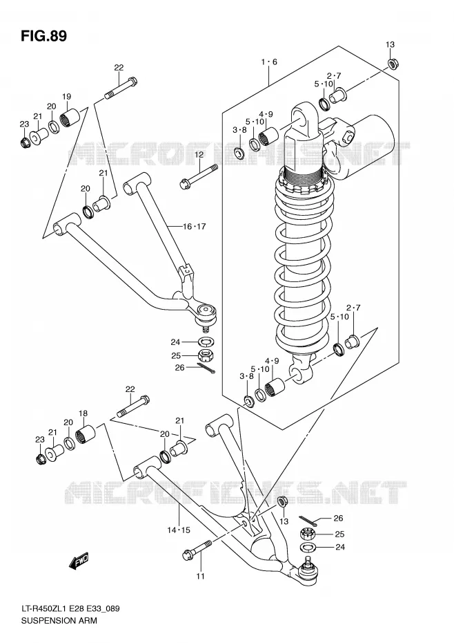 SCHORSING ARM (LT-R450ZL1 E33) Suzuki QUAD 450 QUADRACER 2011  LT-R450L1(E28/E33)