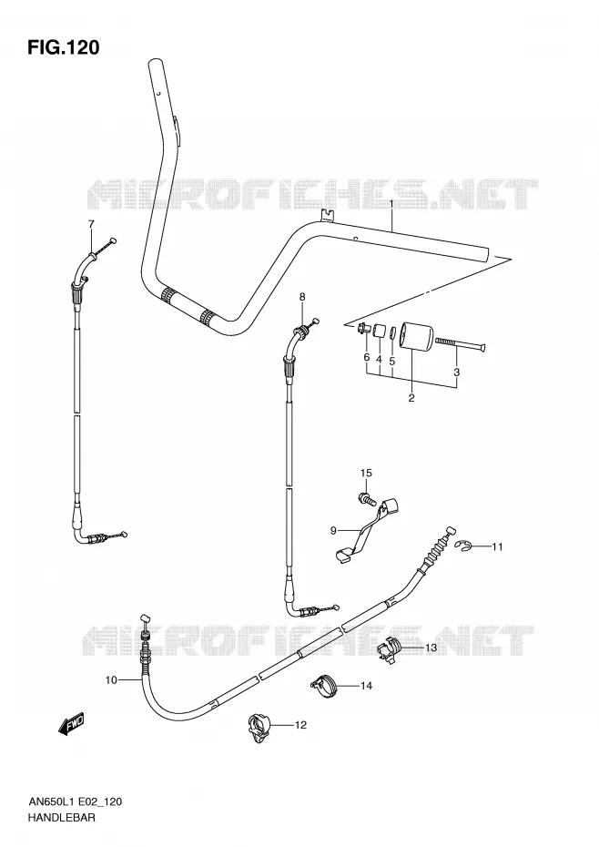 STUUR (AN650AL1 E19) Suzuki SCOOTER 650 BURGMAN 2011  AN650AL1(E2)