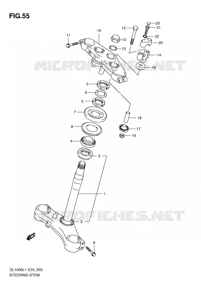 STUURKOLOM Suzuki MOTO 1000 V-STROM 2011  DL1000L1(E24)