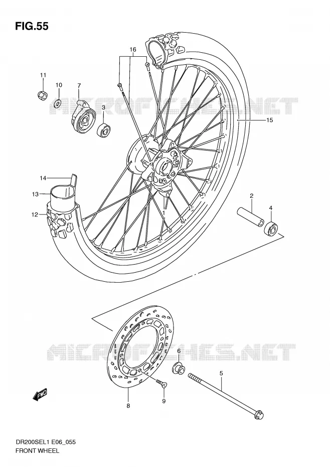 VOORWIEL Suzuki MOTO 200 DR 2011  DR200SEL1(E6)